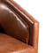 Flash Furniture Dean Club Style Commercial Barrel Accent Armchair Metal Base, Brown LeatherSoft Upholstery BS-AC22-064-BRNPU-GG - alternate 4